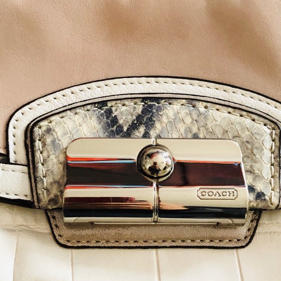 Coach summer bag in putty, off white, “snakeskin” - Picture 3 of 4